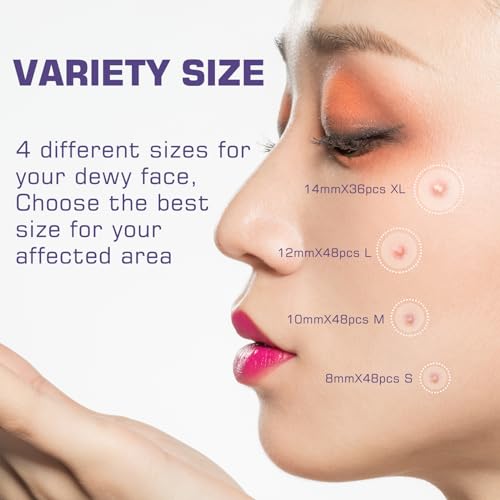 Acne Pimple Patches (210 Pack), Hydrocolloid Acne Patches with Tea Tree Oil & Salicylic Acid, Pimple Patches for Face Zits Breakouts, Hydrocolloid Acne Dots for Zits Blemishes Patches