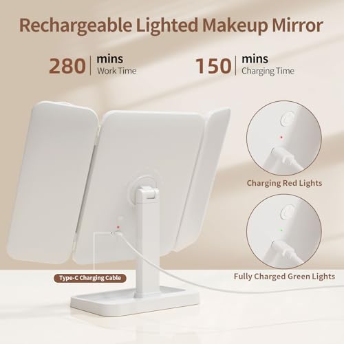 LED Makeup Mirror with 75 Lights & 10X Magnification