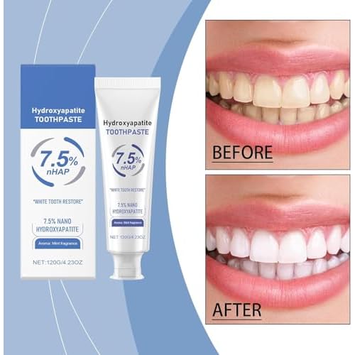 HydroxyapatiteToothpastes,7.5% hydroxyapatite Toothpaste,for Enamel Protection and Tooth Strengthening, Gentle Mint, Fresh Breath, Daily Use for Oral Health£¨2pcs£©