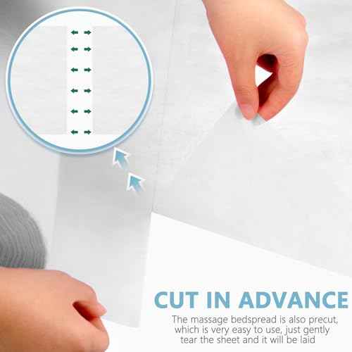 Tudomro 6 Rolls Disposable Non Woven Bed Sheets 24 x 71 Inch Massage Table Paper Covers Non Woven Fabric Massage Sheets Waterproof Spa Breathable Bed Cover for Beauty Salon (White)