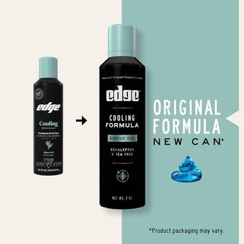 Edge Shave Gel for Men, Cooling Eucalyptus & Tea Tree, 7oz (3 Pack) - Shaving Gel For Men That Moisturizes, Protects and Soothes To Help Reduce Skin Irritation (Packaging May Vary)