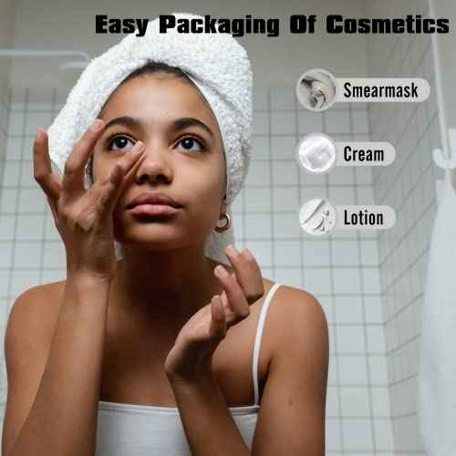 0.5OZ/15ML Clear Airless Pump Bottles, Lotion Dispenser Travel with Pump, Vacuum Plastic Travel Size Lotion Bottle for Foundation, Creams, Cosmetic(3 Pack)