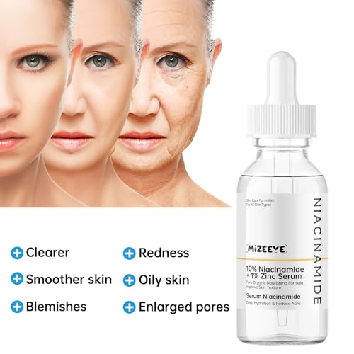 Niacinamide 10% + Zinc 1% Face Serum for Girls & Women, Moisturizing Niacinamide Serum for Acne, Redness.