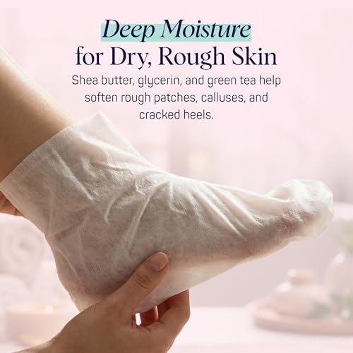 SpaLife Moisturizing Foot Mask Socks with Tea Tree Oil - 4 Pack