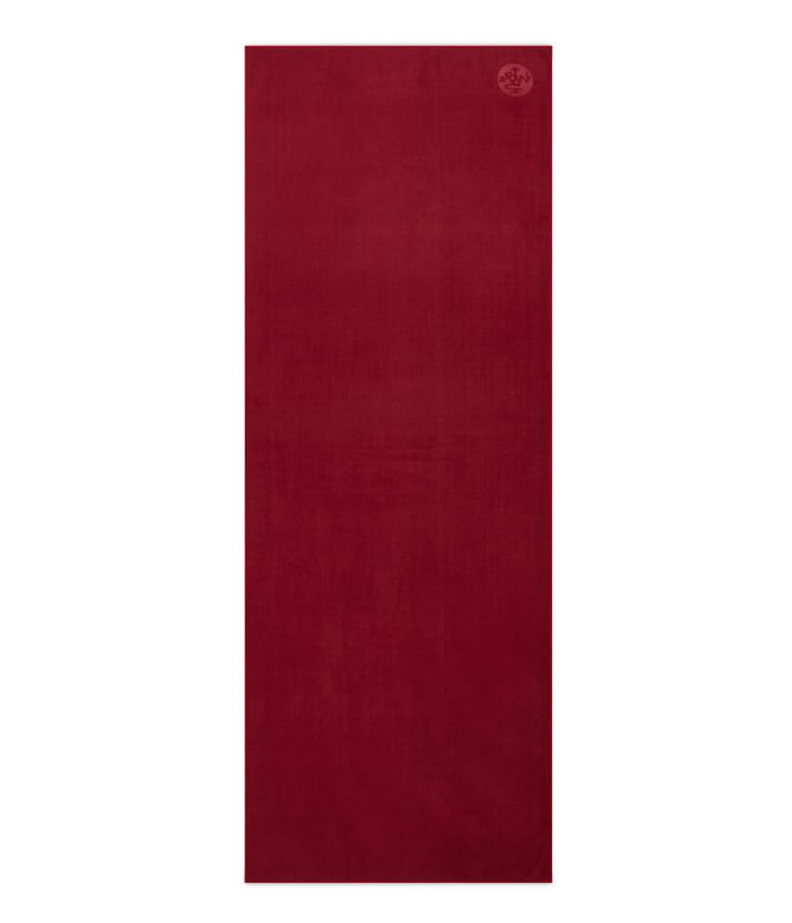 Manduka eQua Yoga Mat Towel - Quick Drying Microfiber, Lightweight, Easy for Travel, Use in Hot Yoga, Vinyasa and Power, 72 Inch (182cm), Verve