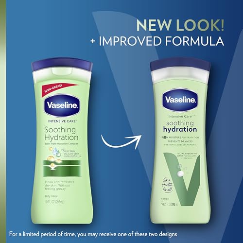 Vaseline Soothing Hydration 6-Pack ? Intensive Care Moisturizing Hand and Body Lotion with Aloe, Ultra-Hydrating Lipids, 48 Hours of Moisture, 10 Oz Ea