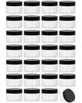 4 Oz Plastic Jars with Lids, 24 Pack Storage Containers