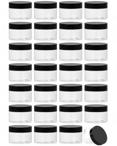 4 Oz Plastic Jars with Lids, 24 Pack Storage Containers