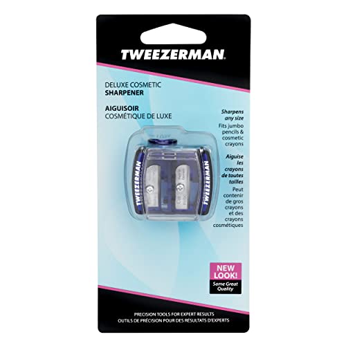 Tweezerman Deluxe Cosmetic Sharpener - Dual-Size Makeup Pencil Sharpener