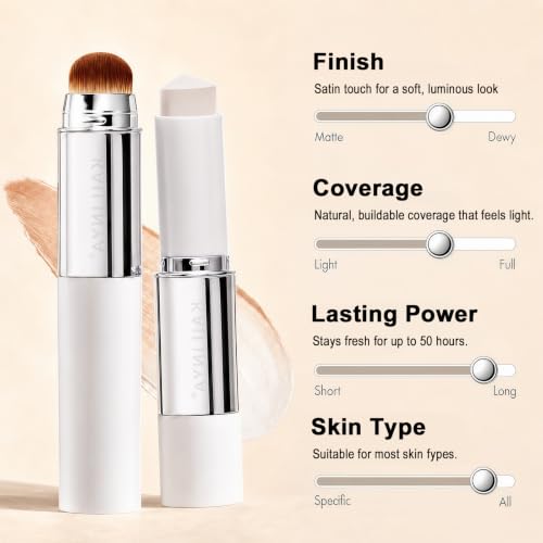 2-in-1 Foundation Stick with Brush - Lightweight Coverage