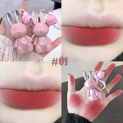 Dulele Cute Rabbit Lip Gloss Set - 3 Colors Matte Velvet Lipstick