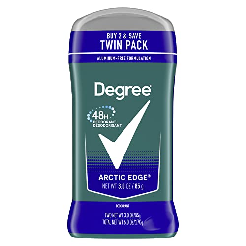 Degree Arctic Edge Deodorant Stick 6 oz Twin Pack - Long-Lasting 48H Freshness