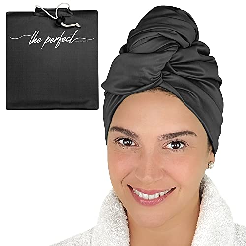 Microfiber Hair Towel Wrap for Women - Gift and Travel - Smooth like Silk - Curly, Wavy, Straight Hair Girls - Plopping Essential - Anti-Frizz, Fast Drying, Works Better than a T-Shirt