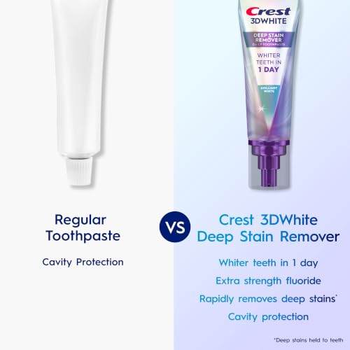 Crest 3D White Deep Stain Remover Fluoride Toothpaste - 3.1 oz, 2 Pack