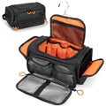 Tactical Toiletry Bag for Men, Hanging Hygiene Bag, Travel Dopp Kit Organizer for Shaving, Shower Essentials and Toiletries, Black (Empty Bag)