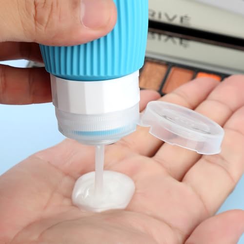 Mrsdry TSA-Approved 2oz Leak-Proof Refillable Travel Bottles Set with Toiletry Bag