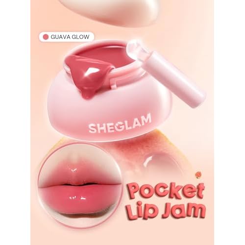 SHEGLAM Hydra Jelly Pocket Lip Jam Hydrating Nourishing Lip Gloss Moisturizing Lip Makeup-Guava Glow
