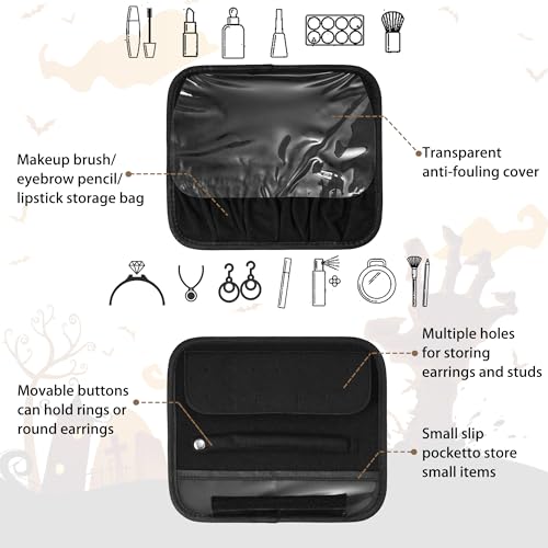 Makeup Bag with Led Mirror, Portable Travel Makeup Bag Organizer, Cosmetic Bag (Black)