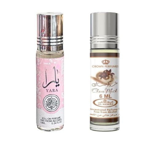 Lattafa Yara & Al Rehab Choco Musk Perfume Oil Bundle 10ml & 6ml
