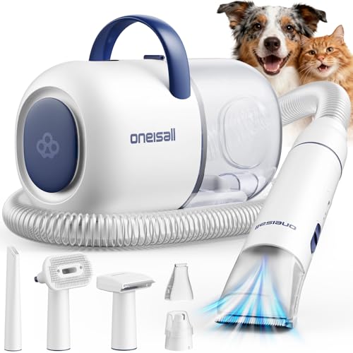 Dog Grooming Vacuum Kit with 6 Tools, 15000Pa Suction & Quiet Operation