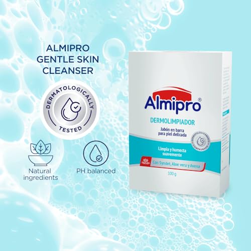 almipro Face & Body Cleanser Bar ? Soap-Free Syndet with Oatmeal & Aloe Vera for Delicate Skin ? Gentle Wash Bar for All Skin Types ? 3.5 oz Bars, Pack of 3