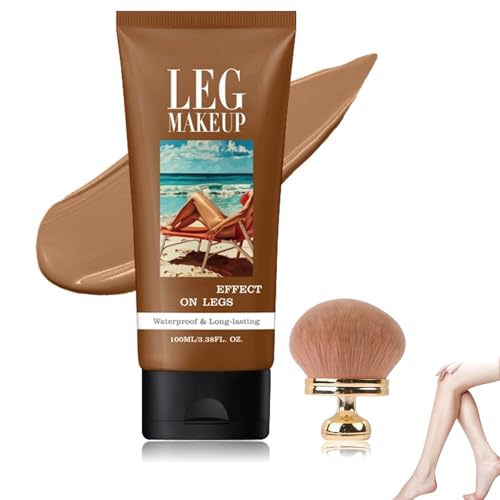 Waterproof Body Makeup Concealer with Brush - Long Lasting, No Transfer, All Skin Tones, 100ML Bronze