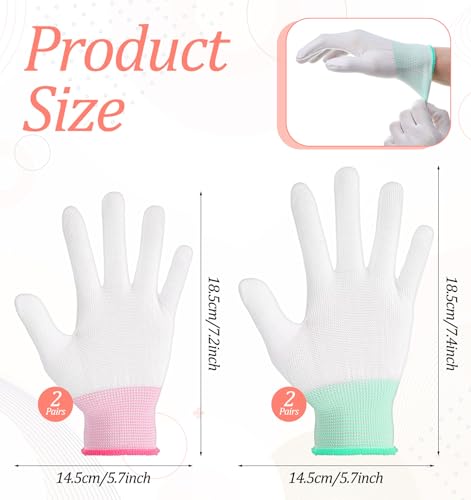Heat Resistant Hair Styling Gloves, 4 Pairs M/S