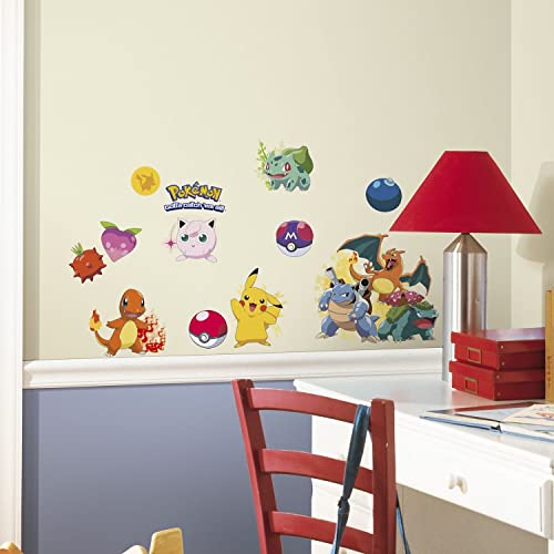 Pokemon Iconic Peel and Stick Wall Decals - 24 Removable Decals