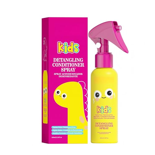 Gowwim Kids Hair Detangler Spray with Coconut Oil - Gentle Taming & Moisturizing, 3.38 Fl Oz