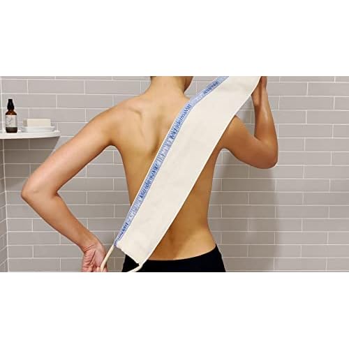 MicrodermaMitt Deep Exfoliating Back Scrubber for Bath & Shower - Dead & Dry Skin Remover - Double-Sided Exfoliator - Body Wash Cloth for Men & Women