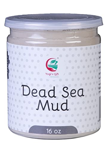 Dead Sea Mud Powder | 1 Lb | Detoxifies and Exfoliates The Skin | 100% Natural Mud Face Mask | Clears Acne, Dark Spots & Anti-Aging | By Yogi's Gift®