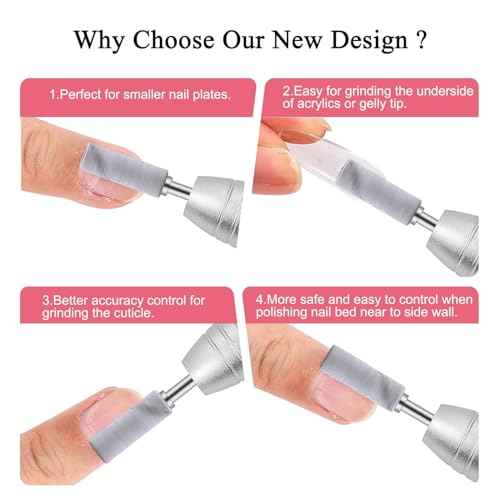 200 Pcs Nail Drill Bits Small Sanding Bands with 3.1mm Mandrel Bit, Mini Sanding Bands Nail File for Acrylic Gel Manicures and Pedicure (Zebra, 150 Grit)