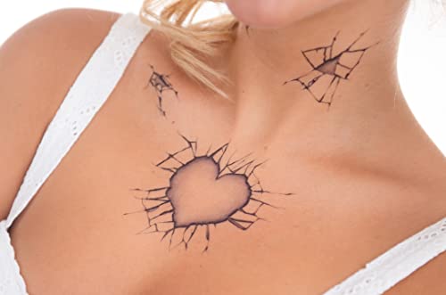 Broken Doll Temporary Tattoo Face Sticker (2-Pack)