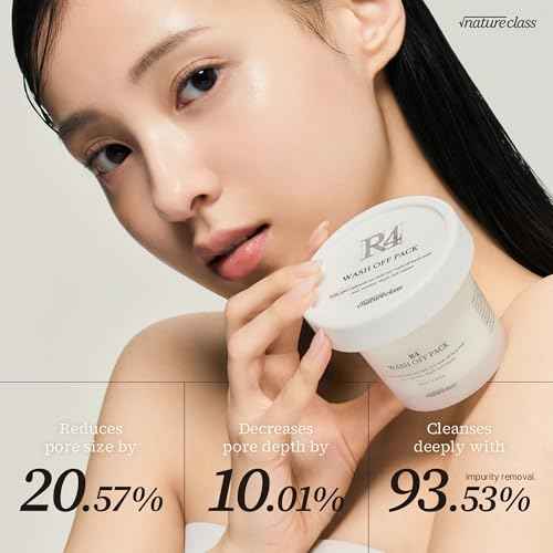R4 Rice Wash Off Facial Mask ? 4-in-1 Korean Skin Care, Pore Refining, Gentle Exfoliating, Hydrating, Smooth Texture, Rice Ferment & Enzyme, Soft Cream Wash-Off, 3.38 fl oz