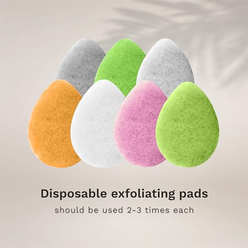 KOL Coconut Exfoliating Face Scrubber Pads, 6 Count