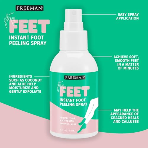 Freeman Flirty Feet Foot Peel Spray and Moisturizing Masks Set (4-Piece)