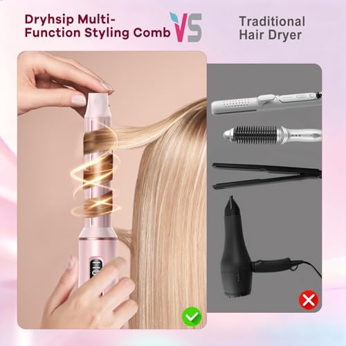 Dryhsip 5-in-1 Hair Styler & Air Dryer Brush with Ionic Technology