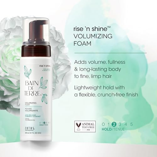 Bain de Terre Rise N' Shine Volumizing Foam - Medium Hold, Argan Oil, 6.7 oz