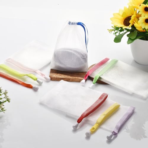 10PCS Mesh Soap Bag Exfoliating Pouch for Shower & Hand Washing