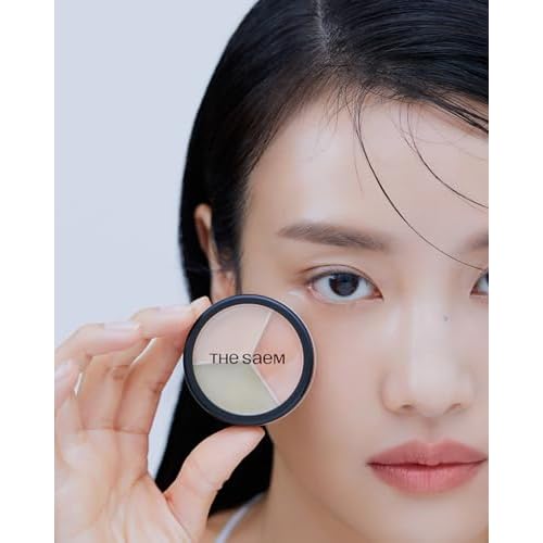 THESAEM Cover Perfection Triple Pot Concealer - 05 Dark Up Beige for Dark Circles & Under-Eye - 3-Color Multi Concealer Palette with Volume & Brightening - Korean Makeup with Sweet Almond Oil