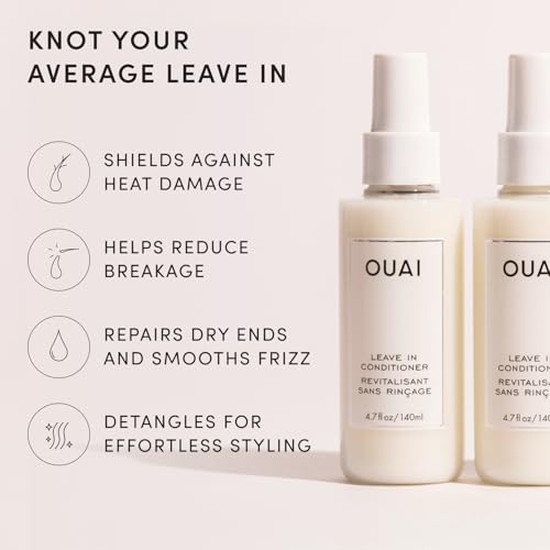 OUAI Leave-In Conditioner Detangler Heat Protectant Spray