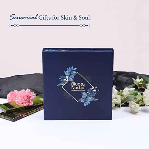 Premium Beauty Gift Set for Women & Men | Blue Nectar Face Wash, Cream, Scrub, Body Wash & Body Lotion with Herbal Ingredients | Ideal Christmas Holidays Gift for Mom, Dad, Girlfriend & Coworkers