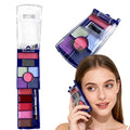 Retro Flip Phone Makeup Kit - 5 Eyeshadows, 5 Lipsticks & Blush