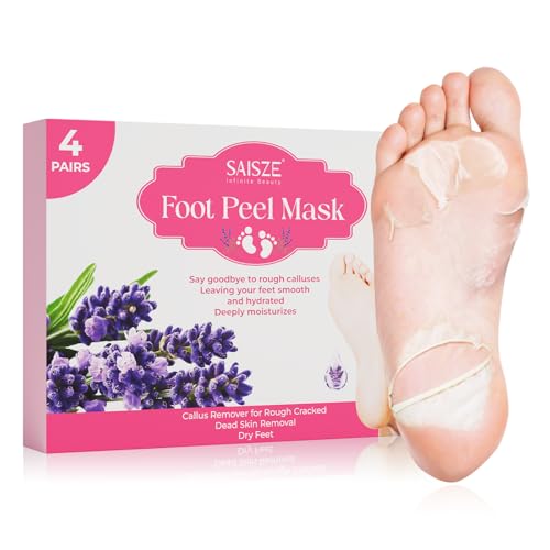 SAISZE Lavender Foot Peeling Mask - 4 Pairs Callus & Dead Skin Remover