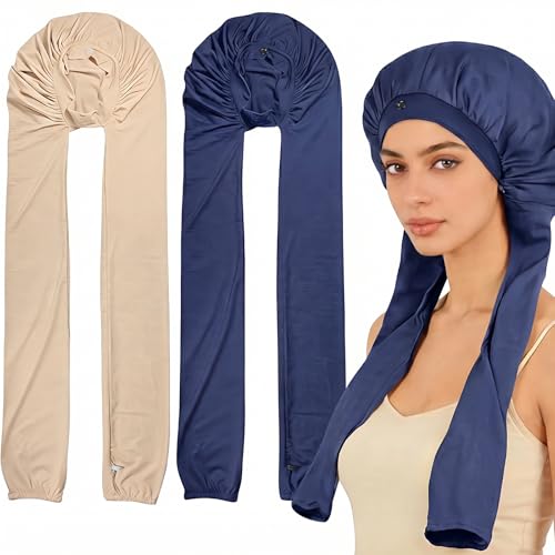 Samurai Hair Wrap for Braids, 2-Pack Sleep Bonnet