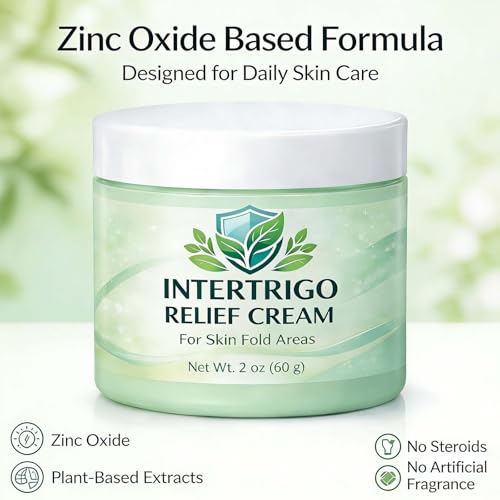 Intertrigo Cream for Belly Folds, Skin Fold Barrier Cream with Zinc Oxide & Undecylenic Acid, Fast-Drying, Non-Greasy Daily Care for Friction-Prone Areas(1)
