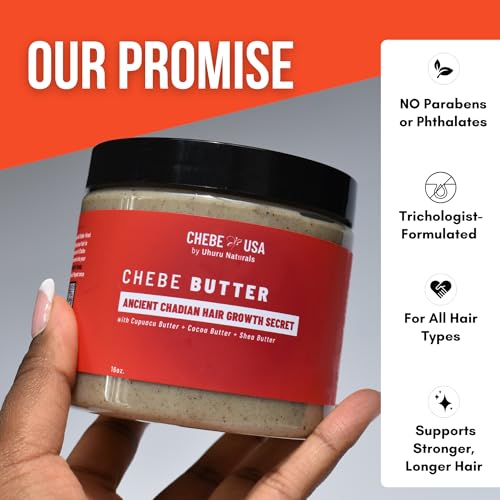 Uhuru Naturals Chebe Hair Butter 16oz - Deep Moisture & Breakage Reduction