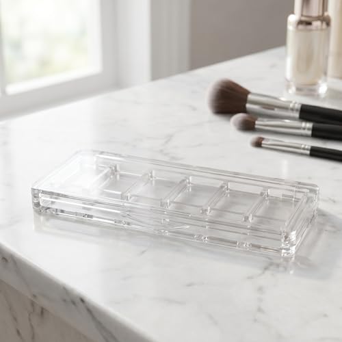 Lurrose Empty Eyeshadow Palette Organizer - 6 Compartments