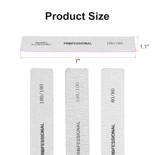 HARFINGTON 5pcs Double-Sided Sanding Sticks - 80/100/180 Grit for Metal, Wood & Plastic