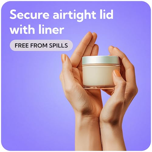 Plastic Jars with Lids - 4 OZ Small Plastic Containers - 24 Pack - Travel Cosmetic Containers for Creams - Leak Proof Clear Jar with White Lids